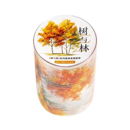 Imagem de Fita Washi PET Floresta 60mm X 2m Para Scrapbooking, Diário Criativo, Planejador E Material Escolar