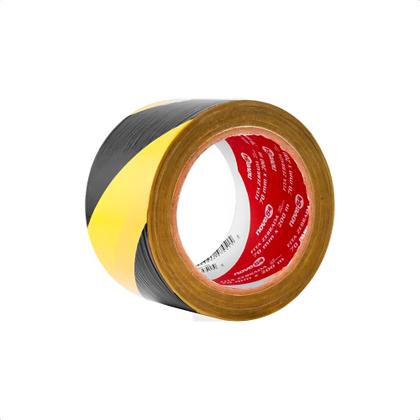 Imagem de Fita Zebrada Sem Adesivo 70MMx100M Polipropileno Resistente e Durável Nove54 Vonder - 1015100700
