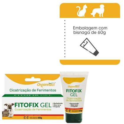 Imagem de Fitofix Pomada Cicatrizante para Cães e Gatos60g Organnact