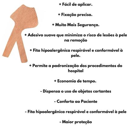 Imagem de Fixador Adesivo Nasal Hospitalar Para Prender Segurar Sondas Cateteres - 01 Unidade