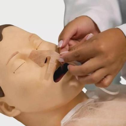 Imagem de Fixador Adesivo Nasal Hospitalar Para Prender Segurar Sondas Cateteres - 01 Unidade