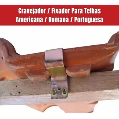 Imagem de Fixador Cravejador Telha Americana Portuguesa Romana 100 Pç