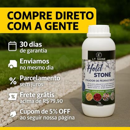 Imagem de Fixador de Pedras Hold Stone DryLevs 1L  Alta Resistência, Acabamento Brilhante