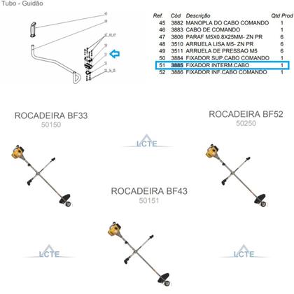 Imagem de Fixador Interm Do Cabo De Comando P/Roçadeira 52cc Master BF