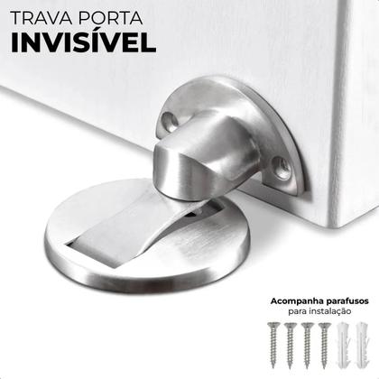 Imagem de Fixador Trava Porta Magnético Prendedor Inox