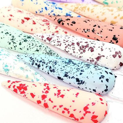 Imagem de Flake linha quail egg mix da jo decoração das unhas