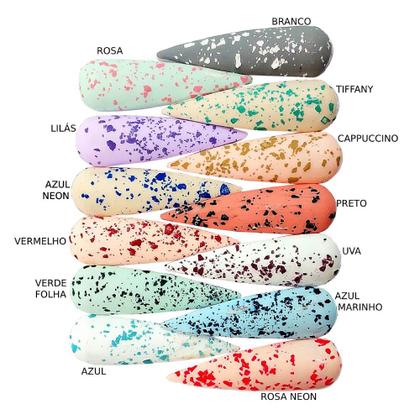 Imagem de Flake linha quail egg mix da jo decoração das unhas