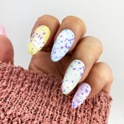 Imagem de Flake linha quail egg mix da jo decoração das unhas