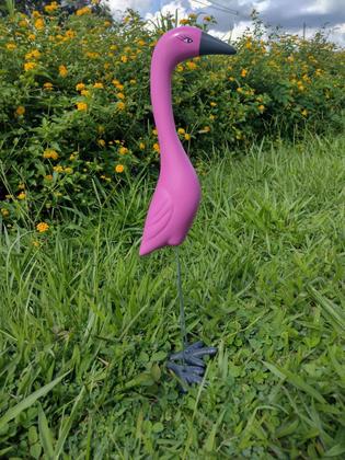 Imagem de Flamingo 3 Peças Enfeites e Decorações para Jardim