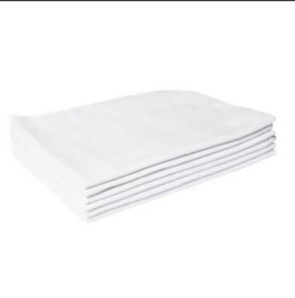 Imagem de Flanela Branca 30x60 Para Limpeza Geral - 12 Unidades