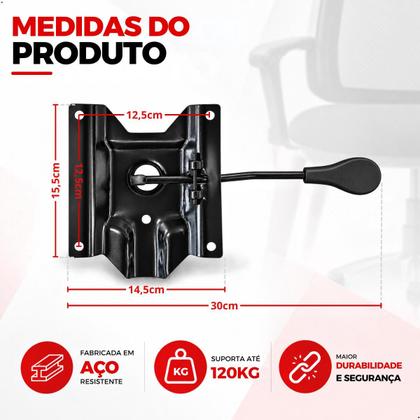 Imagem de Flange Fixa Base Para Cadeira Secretária Giratória