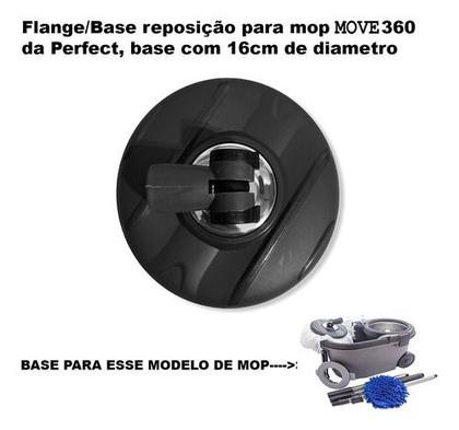 Imagem de Flange Suporte Cabo Balde Mop 360 Giratório Perfect Move16cm