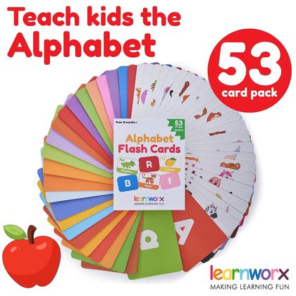 Imagem de Flash Cards learnworx Alphabet 52 ABC para crianças de 1 a 4 anos
