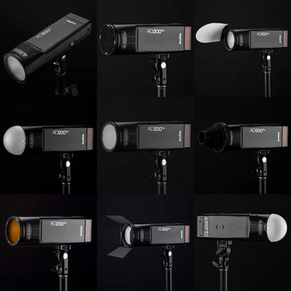 Imagem de Flash estroboscópico GODOX AD200 Pro e AD200Pro II 200Ws 2.4G