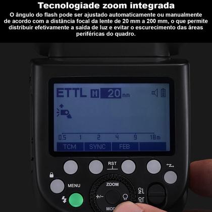 Imagem de Flash Godox Para Canon V860 Iii Ttl Hss Com Luz De Modelagem + Bateria