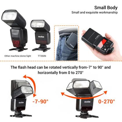 Imagem de Flash GODOX TT350N 2.4G TTL sem fio para câmera Nikon