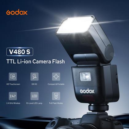 Imagem de Flash Godox V480S V480-S TTL para Sony com HSS sem fio 2.4G