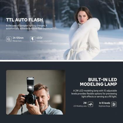 Imagem de Flash Godox V480S V480-S TTL para Sony com HSS sem fio 2.4G