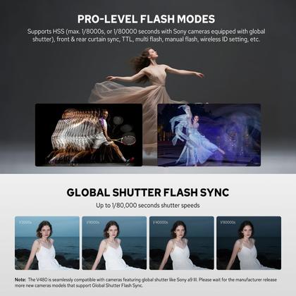 Imagem de Flash Godox V480S V480-S TTL para Sony com HSS sem fio 2.4G