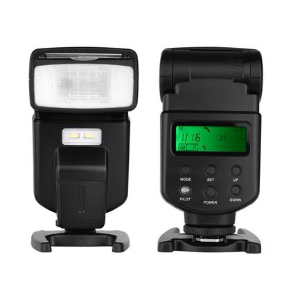 Imagem de Flash Speedlite Andoer GN40 LED ajustável para câmeras DSLR