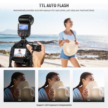 Imagem de Flash Speedlite NEEWER Z1-N para câmeras Nikon DSLR 76Ws