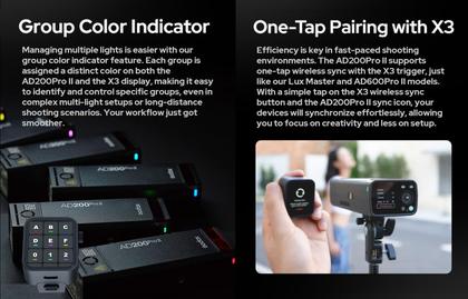 Imagem de Flash Strobe Godox AD200 Pro e AD200Pro II 200Ws 2.4G