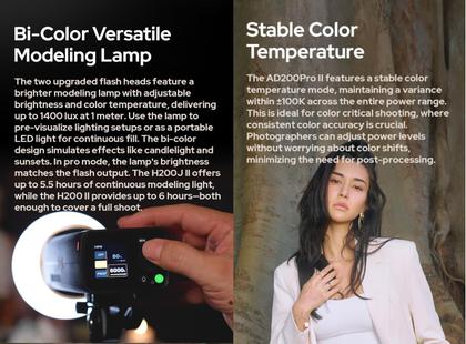 Imagem de Flash Strobe Godox AD200 Pro e AD200Pro II 200Ws 2.4G