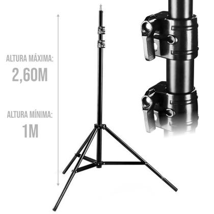 Imagem de Flash Tocha Estúdio Godox Sk400ii 400w Com Softbox 120cm Grid E Tripé