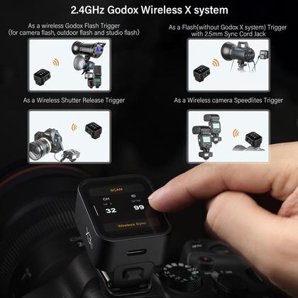 Imagem de Flash Trigger Godox X3 X3C para Canon com TTL HSS 2.4G sem fio