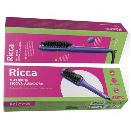 Imagem de Flat Brush Escova Alisadora 4 Temperaturas Bivolt Ricca