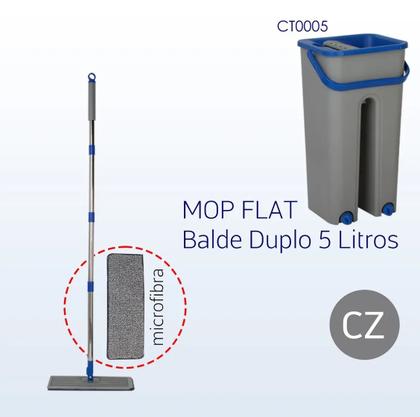 Imagem de Flat Mop Vertical Lava E Seca Multiuso com 2 Refis -Cinza