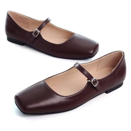 Imagem de Flats Stunner feminino Mary Jane Fashion Leather Brown 40 (8)