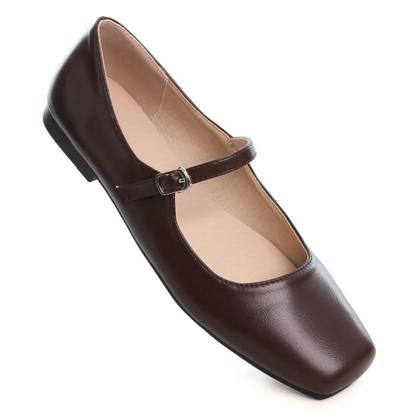 Imagem de Flats Stunner feminino Mary Jane Fashion Leather Brown 40 (8)