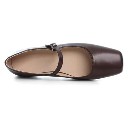 Imagem de Flats Stunner feminino Mary Jane Fashion Leather Brown 40 (8)