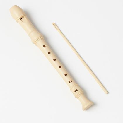 Imagem de Flauta doce soprano resina escolar estudo com vara de limpeza