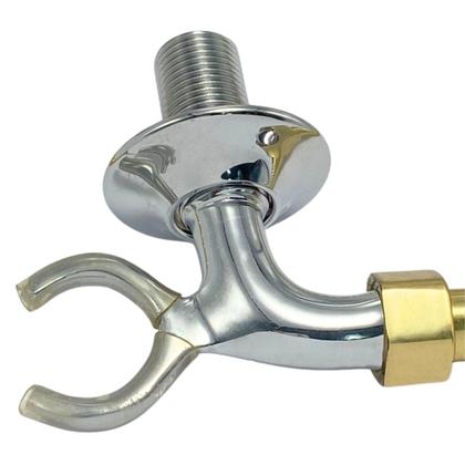 Imagem de Flexível dourado com cromado suporte e ducha manual 4260docr