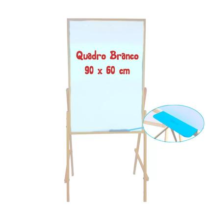 Imagem de Flip chart branco com lousa serve para folha e caneta