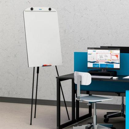 Imagem de Flip Chart Quadro Branco 60x90cm Tripé Retrátil com 4 Marcadores