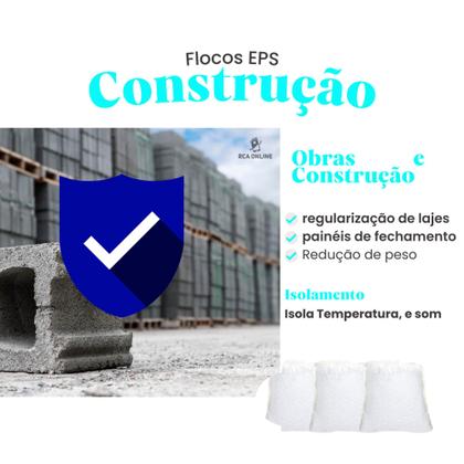 Imagem de Flocos EPS De Concreto Leve P/ Construção Civil 300l 0,33m³ (COMPRE ATÉ 1 UNIDADE