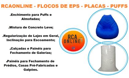 Imagem de Flocos Isopor 100 Litros Enchimentos e Preenchimentos para Puffs Almofadas e Pelúcia