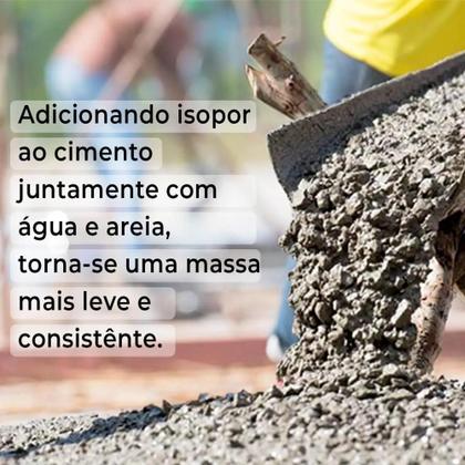 Imagem de Flocos isopor TRITURADO para concreto leve / enchimento 50 litros