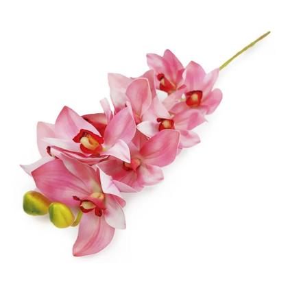 Imagem de Flor Artificial Haste de Orquídea 3 Galhos Decoração - 81cm