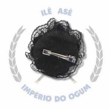 Imagem de Flor de cabelo veludo - preto