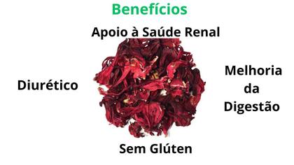 Imagem de Flor de Hibisco Desidratado Inteiro para cha 1kg
