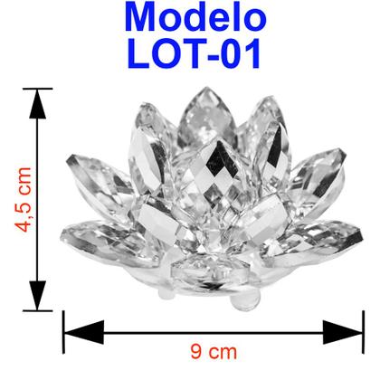Imagem de Flor De Lótus Em Cristal Decorativa De Vidro Presente Decoração Lotus Lot