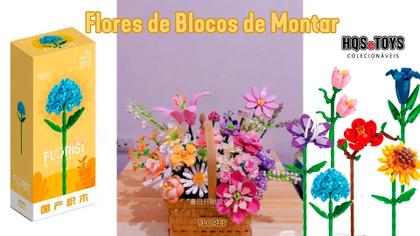 Imagem de Flor Gérbera Margarida do Transval Gerbera Jamesonii 142 peças Flores de Blocos de Montar Classic Kit