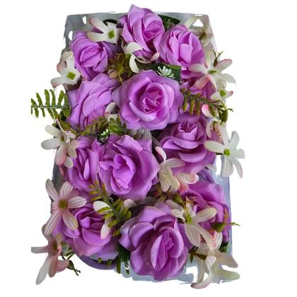 Imagem de Flor p/ cabelo braço enfeites junino caixa c/12 festa junina