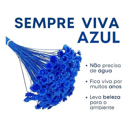 Imagem de Flor Sempre Viva Azul Divina Zelia