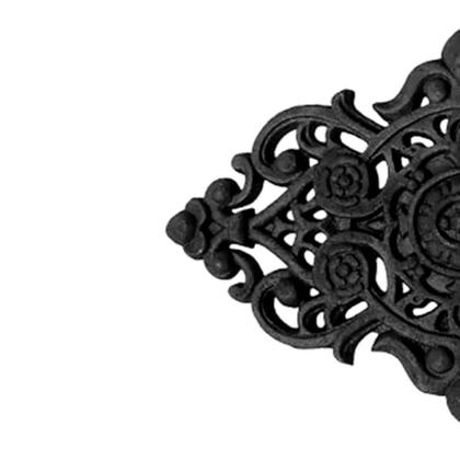 Imagem de Florão Grande Ornamento em Ferro Fundido Decoração 57x38cm
