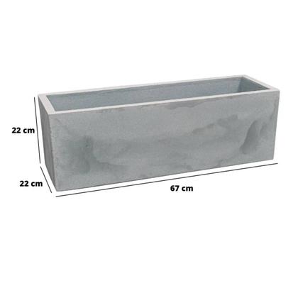 Imagem de Floreira Flat 67 (17L) Cor Cimento Queimado JAPI